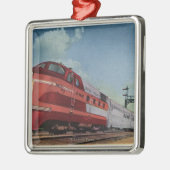 Rock Island RocketStreamlining Train Metalen Ornament (Links)