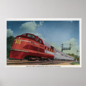 Rock Island RocketStreamlining Train Poster (Voorkant)