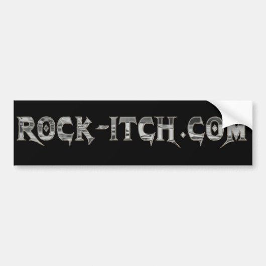 ROCK-ITCH.COM — blk-/chroombumpersticker Bumpersticker (Voorkant)