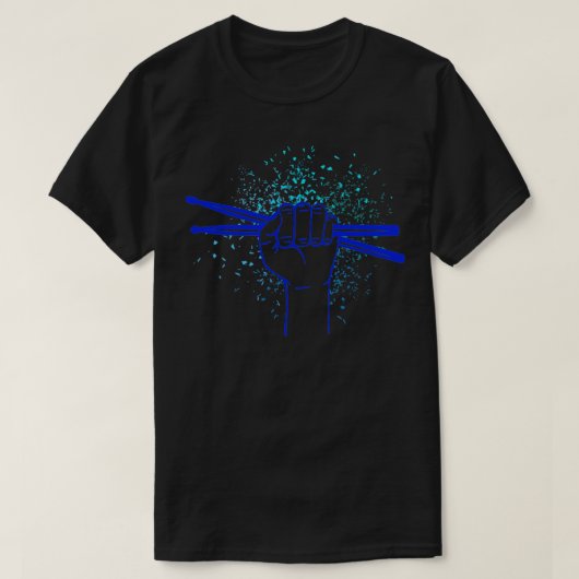 Rock Jazz Drumsticks Drums Drummer T-shirt (Design voorkant)