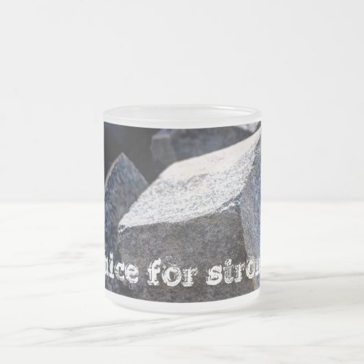 Rock Juice voor sterke Mannen. Matglas Koffiemok (Center)