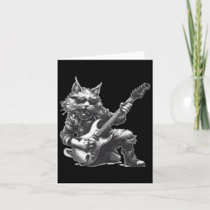 Rock kat spelen gitaar grappige gitaar kat kaart