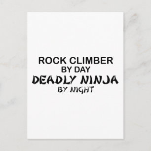 Rock Kliber Deadly Ninja bij Night Briefkaart
