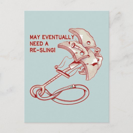 Rock klimmen cam re-sling briefkaart (Voorkant)