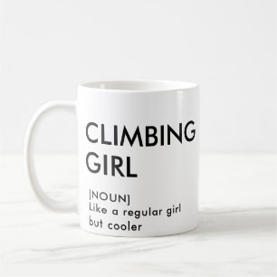 Rock klimmen meisje trendy cadeau voor haar koffiemok
