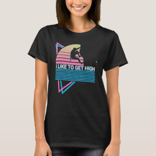 Rock klimmen Rock Climber Retro Ik hou ervan om hi T-shirt