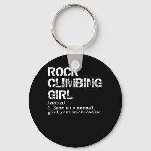 Rock-klimmende Girl Definition Funny Sports T-shir Sleutelhanger