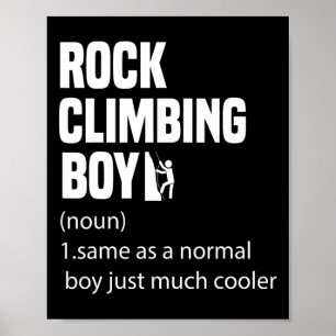 Rock Klimmende Jongen Woordenboek Definitie Grappi Poster