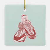 Rock klimschoenen resol keramisch ornament (Achterkant)