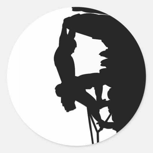 Rock-klimster Ronde Sticker (Voorkant)