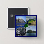 Rock Landscapes van Alaska Collage Vierkante Button 5,1 Cm (Voorkant /achterkant)
