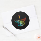 Rock Legend Rock en Roll Music Guitar Ronde Sticker (Envelop)