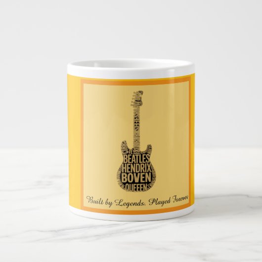 Rock Legends Guitar Typography Mug (Devant)