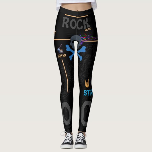 Rock Leggings Rock Metal Dumott GUITAR (Voorkant)