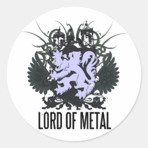Rock=Life 'Lord of Metal Stickers' Ronde Sticker