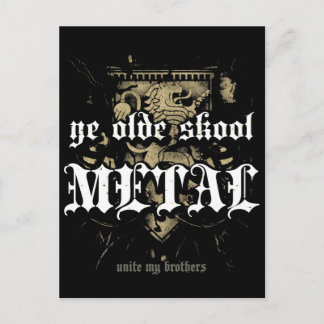 Rock=Life 'Ye Olde Skool Metal' Carte Postale