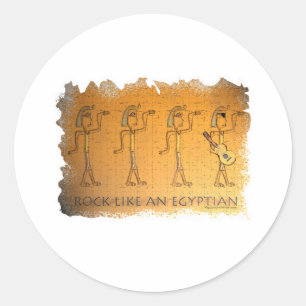 Rock like a Egyptian Ronde Sticker