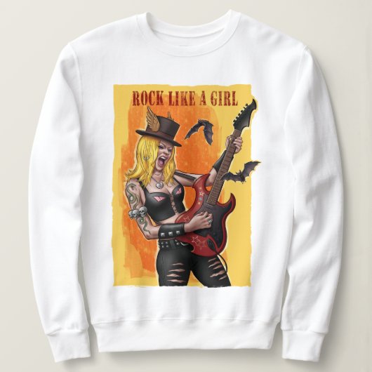 Rock Like a Girl Trui (Design voorkant)