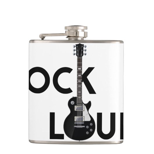 Rock Loud Flask voor Drunks Heupfles (Voorkant)