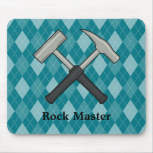 Rock Master! Crossed Geology Hammers Muismat
