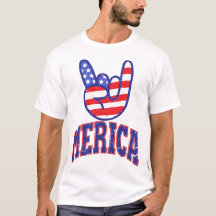 Rock Merica Grappig Ik hou van Amerika Vierde van 