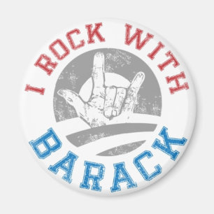 Rock met Barack Magneet