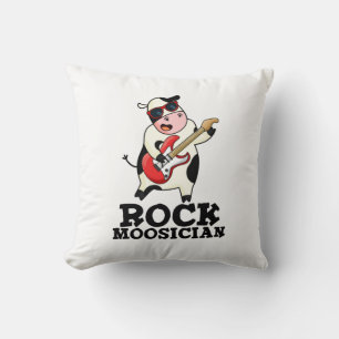 Rock Moosician Cute Cow Pun Kussen