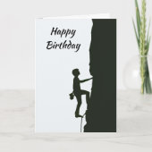 Rock, Mountain Climbing Climber Birthday Kaart (Voorkant)