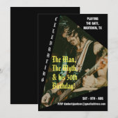 Rock Music Custom Foto 50e Verjaardagsfeest Kaart (Voorkant / Achterkant)