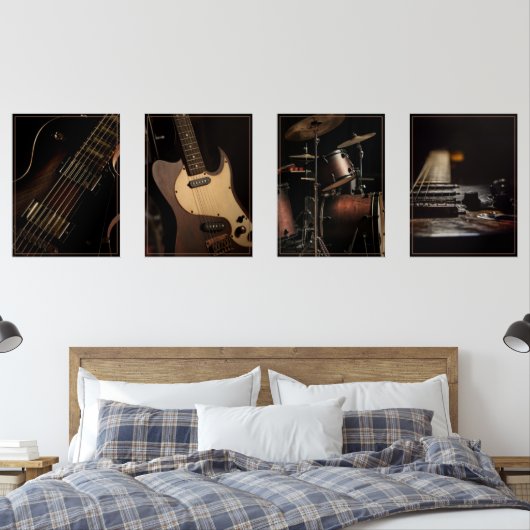 Rock Music Nostalgia Print Set (Chambre à coucher)