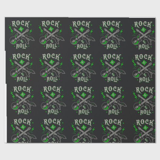 Rock Music Pattern Cadeaupapier (Vlak)