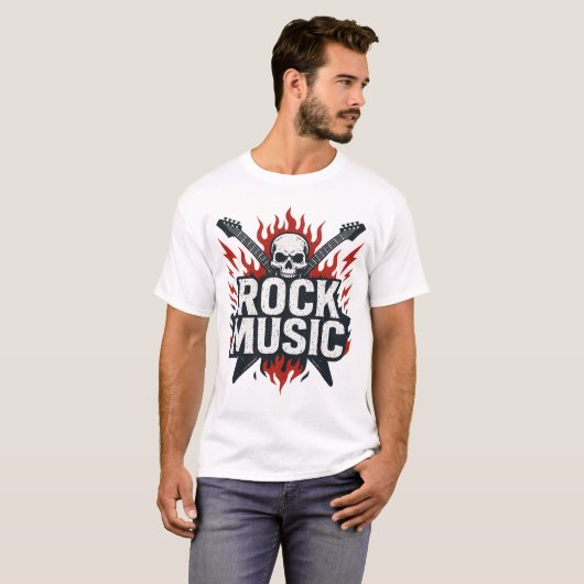 Rock Music T-shirt (Voorkant volledig)
