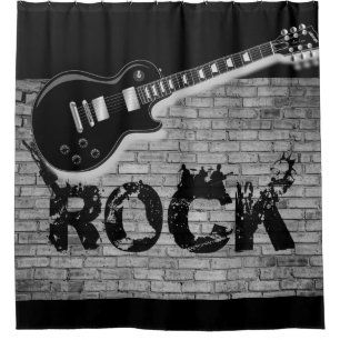 Rock Musique guitare noire rideau