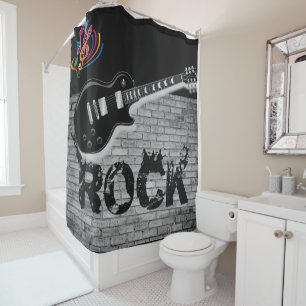 Rock Musique guitare noire rideau