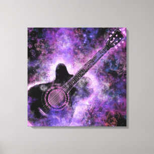 Rock muziek gitaar canvas afdruk