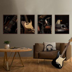 Rock Muziek Nostalgia Print Set