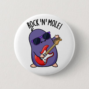 Rock N Mol Grappig Dierenwoordspeling Ronde Button 5,7 Cm