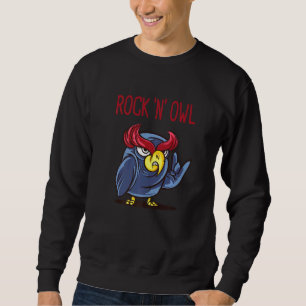 Rock n Owl Devil Horns Rock and Roll Heavy Met Trui