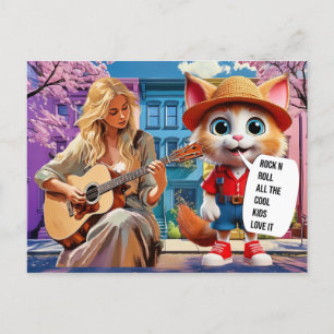 Rock-'n-roll, alle coole kids houden ervan briefkaart