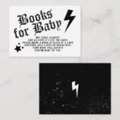 Rock N Roll Baby shower Book Request Informatiekaartje (Voorkant / Achterkant)