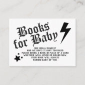 Rock N Roll Baby shower Book Request Informatiekaartje (Voorkant)