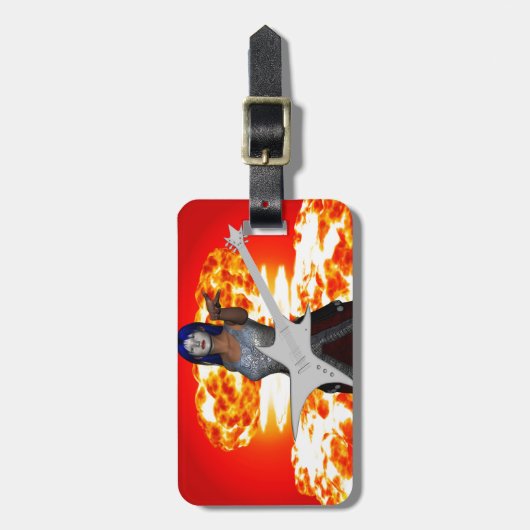 Rock-'n-roll bagagelabel (Voorkant verticaal)