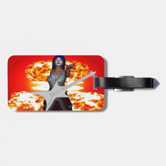 Rock-'n-roll bagagelabel (Achterkant horizontaal)