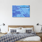 Rock n Roll Bar Bat Mitzvah Inlogbord Canvas Afdruk (Insitu (Slaapkamer))