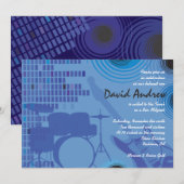 Rock n Roll Bar Bat Mitzvah Invitation Kaart (Voorkant / Achterkant)