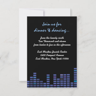 Rock n Roll Bar Bat Mitzvah party Kaart