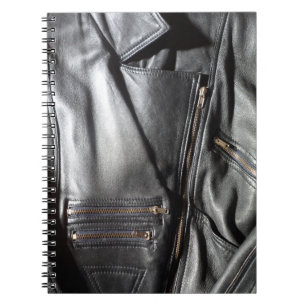 Rock n Roll Black Leather Jacket Photo Print Notitieboek