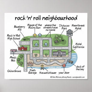rock n roll - buurt poster