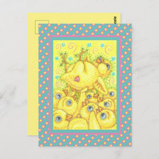 ROCK N ROLL CHICK, CARTE POSTCARD PIT MOSH PRINTEM (Devant / Derrière)