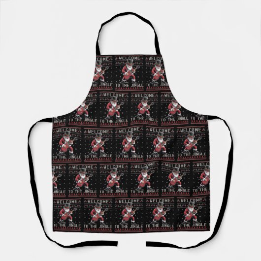 Rock n Roll Christmas Rocker Santa Ugly Christmas Schort (Voorkant)